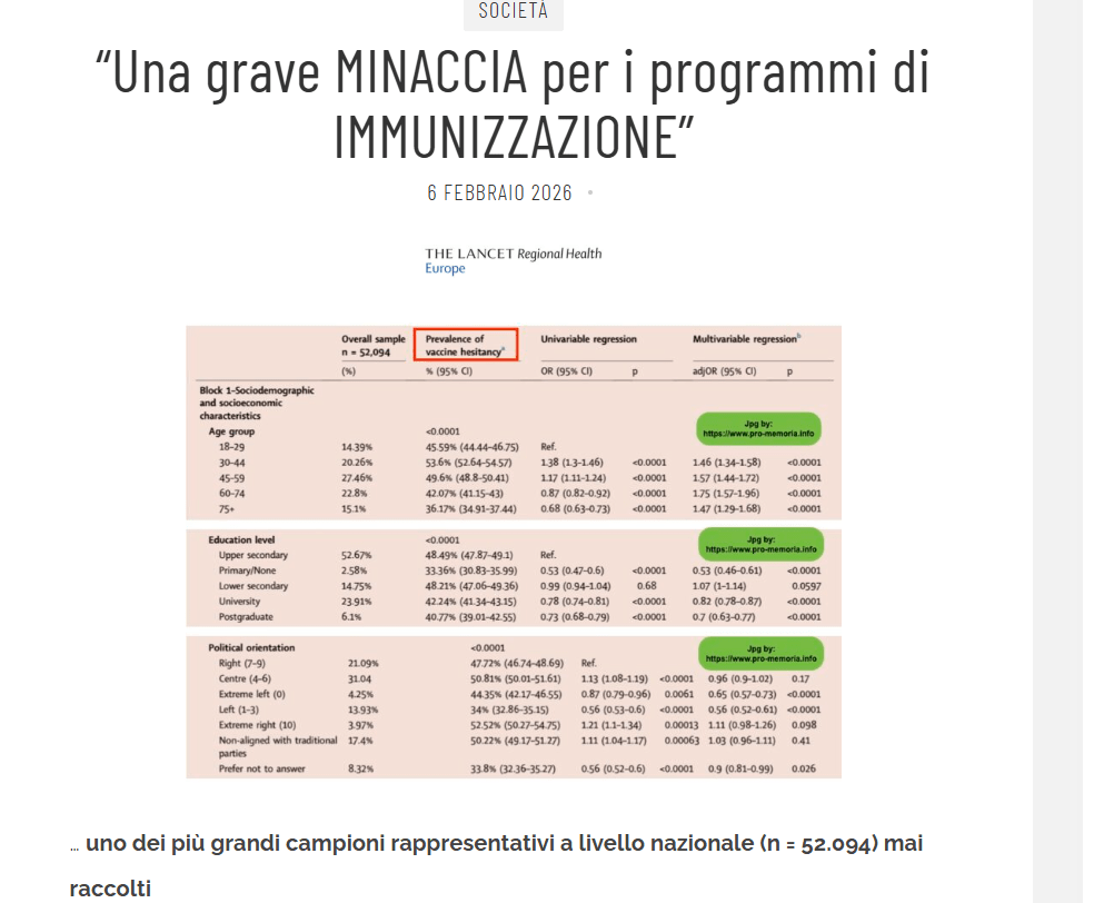 pro mem immunizzazione