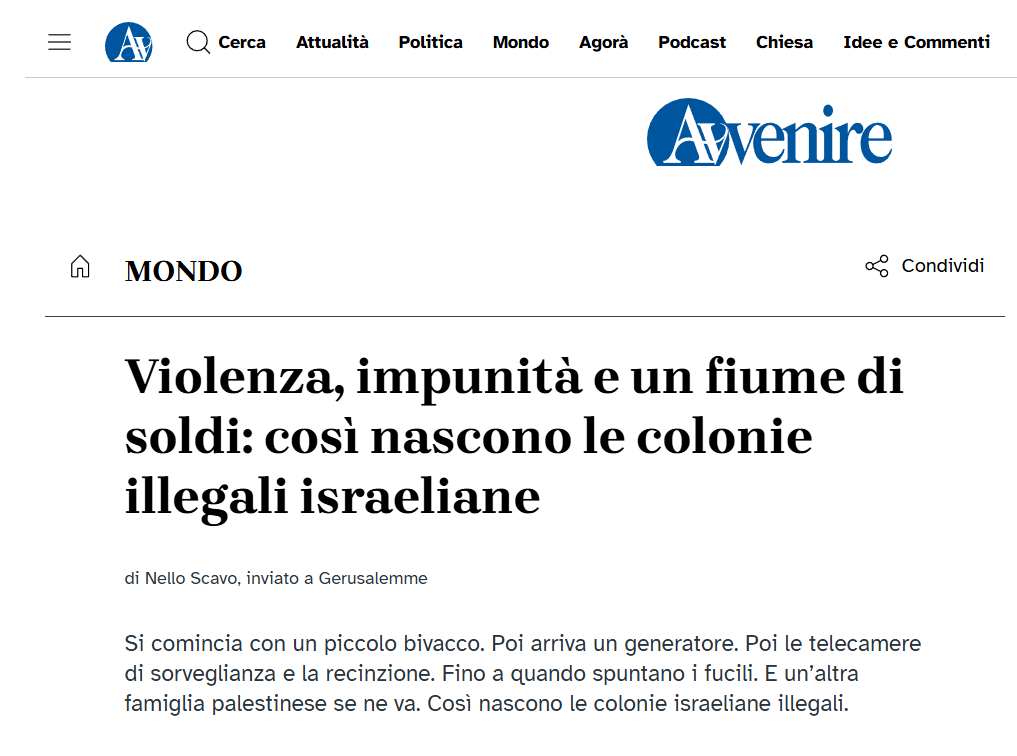 avvenire, coloni