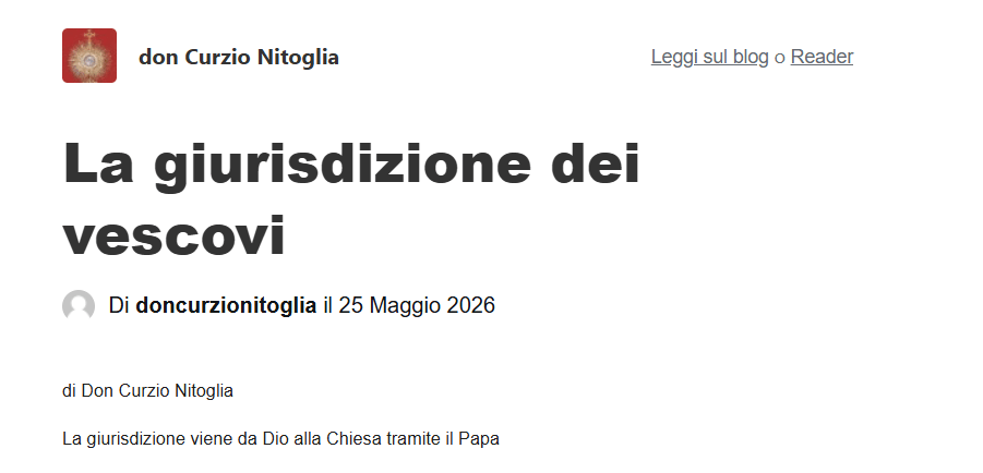 nitoglia giurisdizione