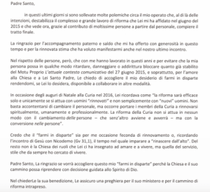 VIGANÒ SI È DIMESSO DA PREFETTO. IL PAPA LO NOMINA ASSESSORE. LE DUE LETTERE. Schermata 2018 03 21 Alle 12.23.07 300x275