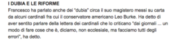 IL PAPA, I DUBIA, LE CALUNNIE. TU CHIAMALE, SE VUOI IMPRECISIONI. O ANCHE IN ALTRI MODI... Schermata 2018 06 21 Alle 11.08.37 250x61