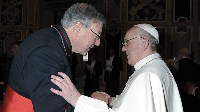 Card George Pell With Pope Francis