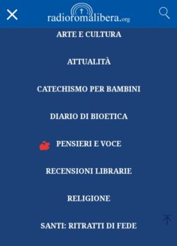 PENSIERI E VOCE, UN COMMENTO DI MARCO TOSATTI IN PODCAST SU RADIO ROMA LIBERA. Radio Roma Libera 250x347