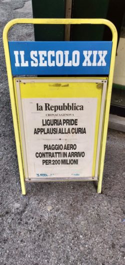 LIGURIA PRIDE. UN FEDELE GENOVESE: BAGNASCO, CHE FARE CON GIOVANNI BATTISTA, IL 24? ERA UNO CHE GIUDICAVA ERODE... Gay Genova 250x529