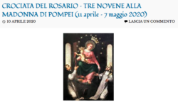 CROCIATA DEL ROSARIO. TRE NOVENE ALLA MADONNA DI POMPEI. Novena Madonna 250x148