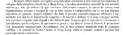 HONG KONG. SE PECHINO METTE IL BAVAGLIO AL PAPA. Hong Kong 250x72