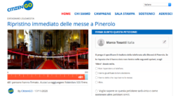 RIPRISTINARE SUBITO LE MESSE A PINEROLO. CAMPAGNA DI CITIZENGO Pinerolo 250x136