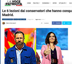 La Vittoria dei Conservatori a Madrid, e la Lezione per la Destra Italiana. Schermata 2021 05 05 Alle 09.32.58 250x222