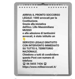 Pronto Soccorso Legale Gratuito 250x264