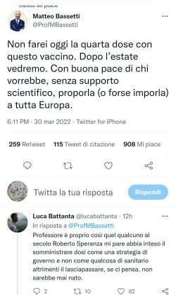 Bestiario Guerra-Vaccinista. Oltre la Realtà, al di là di ogni Vergogna. Covid Bassetti Quarta 1 250x418