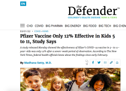 Defender. Il Siero Pfizer: Scarsa Efficacia sui Bambini. Uno Studio. Schermata 2022 03 02 Alle 15.45.17 250x181