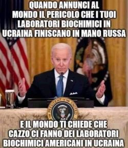 Bestiario Guerra-Vaccinista. Oltre la Realtà, al di là di ogni Vergogna. Ucraina Bio Lab Biden 250x288