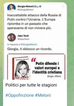 Bestiario Guerra-Vaccinista. Oltre la Realtà, al di là di ogni Vergogna. Ucraina Meloni Putin 250x360