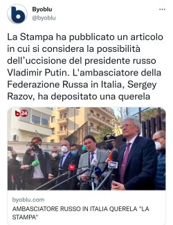 Bestiario Guerra-Vaccinista. Oltre la Realtà, al di là di ogni Vergogna. Ucraina Querela Stampa 250x325