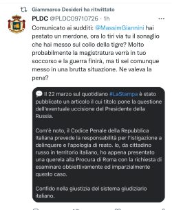 Bestiario Guerra-Vaccinista. Oltre la Realtà, al di là di ogni Vergogna. Ucraina Querela Giannini 250x306