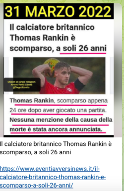 Il Bestiario del Malore Improvviso. E dell'Incredibile Pesantezza dell'Idiozia. Covid Morto Calciatore 2 250x385