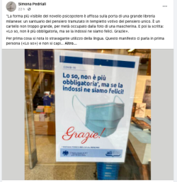 Covid Mask Libreria Milano 250x257