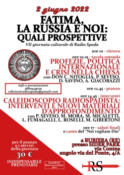La Russia e Noi: Quali Prospettive. La Giornata di Radio Spada, il 2 Giugno, a Rubiera. RadioSpada 2 Giugno 250x354