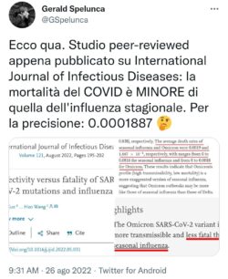 Covid Mortalita Meno Influenza 250x306