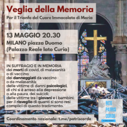 Veglia della Memoria per le Vittime dell'Operazione Pandemica. 13 Maggio, Milano. Veglia Della Memoria 250x250