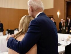 Biden Meloni Abbraccio 250x191