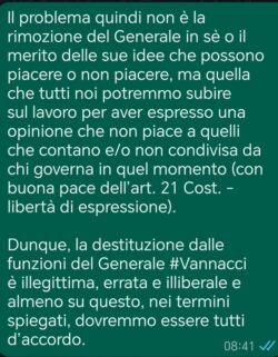 Vannacci. La questione democratica, la sostituzione di Crosetto, i tradimenti del governo.. Vannacci Destituazione 250x321