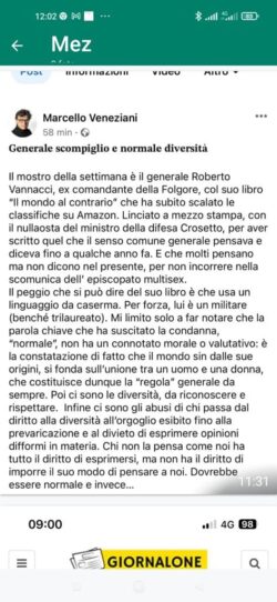 Vannacci. La questione democratica, la sostituzione di Crosetto, i tradimenti del governo.. Veneziani Vannacci 250x542