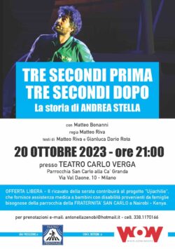 2023 10 20 21.00 Milano Spettacolo Teatrale Tre Secondi Prima Tre Secondi Dopo 250x355