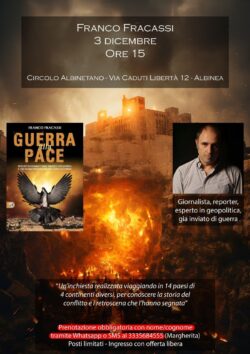 2023 12 03 15.00 Albinea RE Franco Fracassi Guerra Alla Pace 1 Volantino 250x354