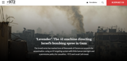 Lavender: il Sistema AI che Guida la Frenesia di Bombe su Gaza. Yuval Abraham. 20 Secondi per Uccidere. Lavender Yuval Abraham Gaza 250x120
