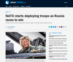 La NATO Inizia a Mandare Truppe in Ucraina. Come i "Consiglieri" USA in Vietnam...Asia Times. Nato 250x212