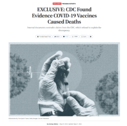 USA. l'Agenzia di Controllo Sapeva delle Morti Causate dal Siero. Ha Taciuto... The Epoch Times. Epoch Cdc Morti 250x249