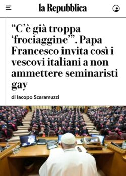 Il Papa e la Froci*ggine. Viva Sempre la Locura di Francesco. Mario Adinolfi. Papa Frociaggine 250x350