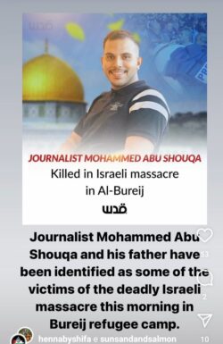 Gaza Giornalista Ucciso 250x385