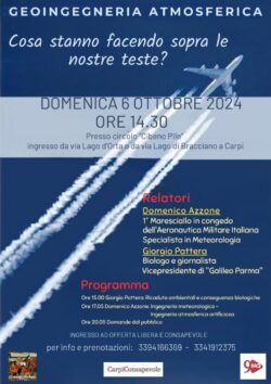 2024 10 06 14.30 Carpi MO Domenico AzzoneGiorgio Pattera Geoingegneria Atmosferica 250x354