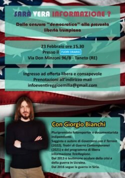 2025 02 23 15.30 Taneto RE Giorgio Bianchi Sara Vera Informazioned 250x355