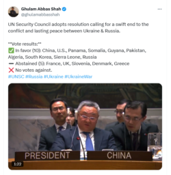 ONU, Voto Storico (1° dal 1956!). Cina, Russia, USA Votano Insieme. Basta Guerra Russo-Ucraina. Presto. Onu Sicurezza Voto Storico 250x256