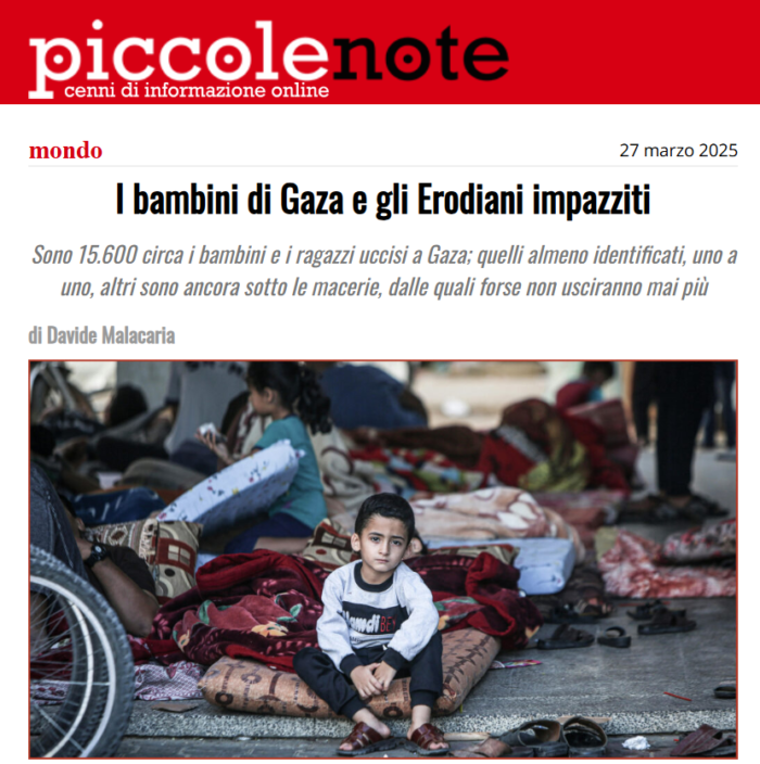 Gaza Piccole Note Bambini 700x704