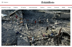 Gaza, il Massacro Continua. Donne, Anziani e Tanti Bambini. Israele Flagella Scuole-rifugio e Zone “Sicure”. Gaza Manifesto 250x164