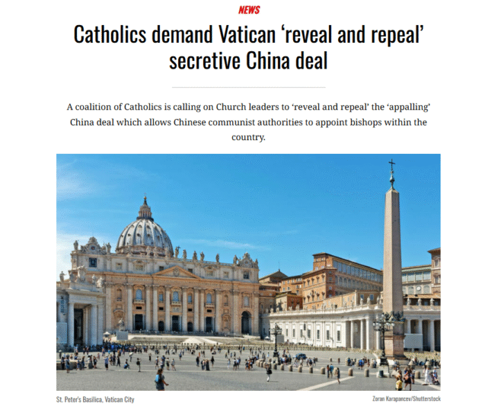 Cina Yore Accordo Vaticano 700x596