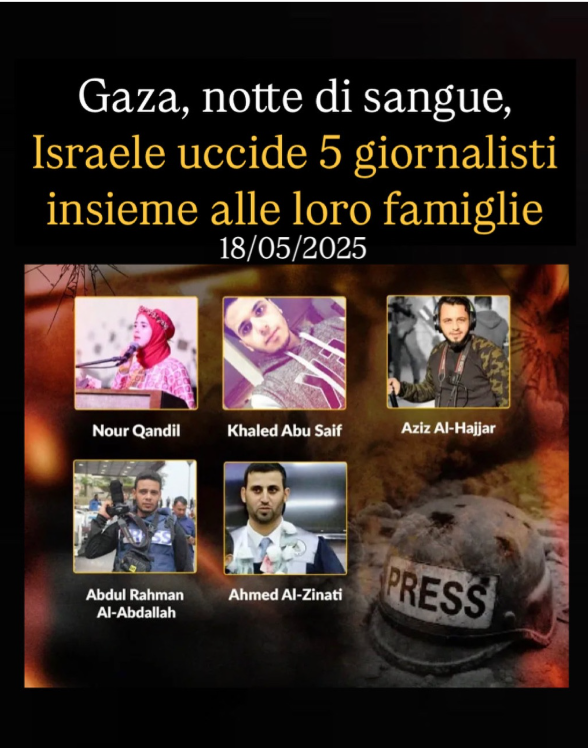 Gaza 5 Giornalisti Uccisi 17 18 Maggio