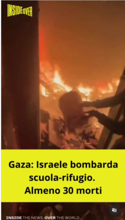 Gaza Scuola Incendio 250x439