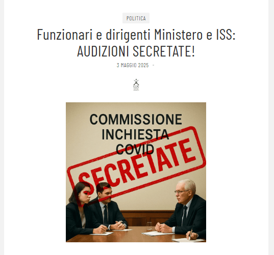 Pro Memoria Covi Commissione Segreto