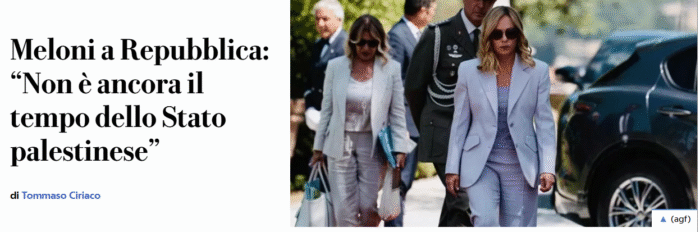 Meloni Palestina Repubblica 700x232