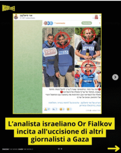 Gaza Incita Uccidere Giornalisti 250x316