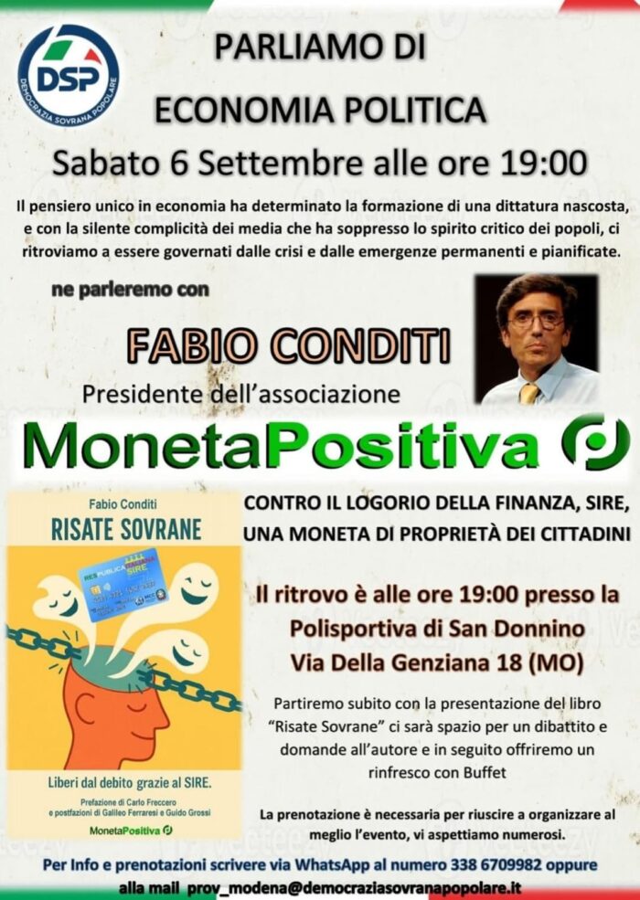 2025 09 06 19.00 Modena Fabio Conditi Contro Il Logorio Della Finanza 700x985