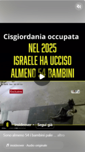 cisgiordania 54 bambini uccisi