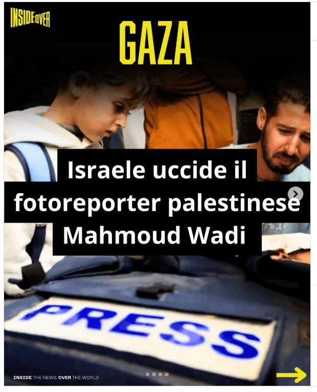 gaza fotoreporter ucciso