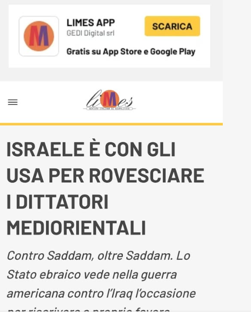 israele agnoli saddam