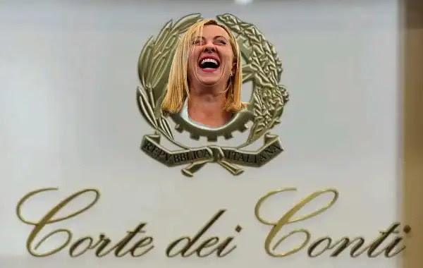 meloni corte conti